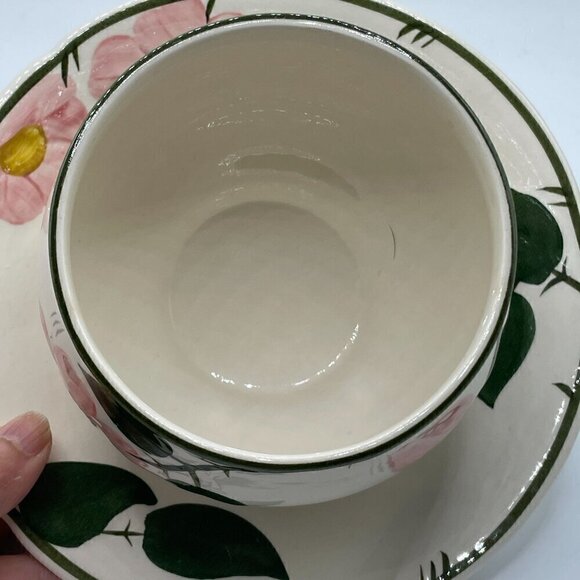 Villeroy & Boch Wild Rose Vintage Sauceboat w/Underplate Porcelain Hand Painted - Picture 4 of 6